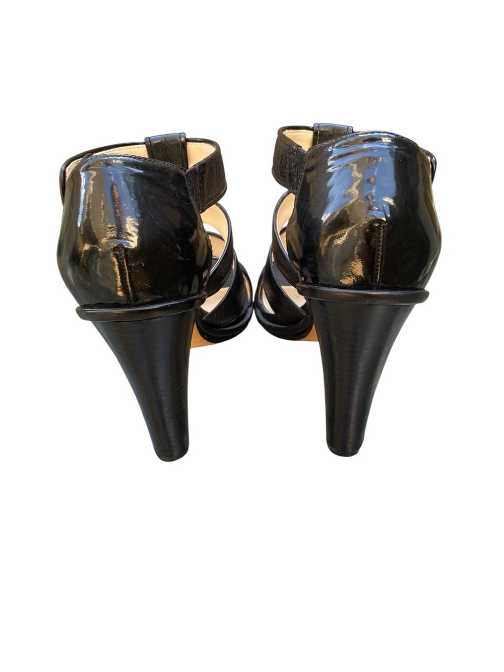 FINAL PRICE Women’s Coach TAMARAH Black Leather Heels Turn-Lock Size 9.5 - Picture 4 of 7
